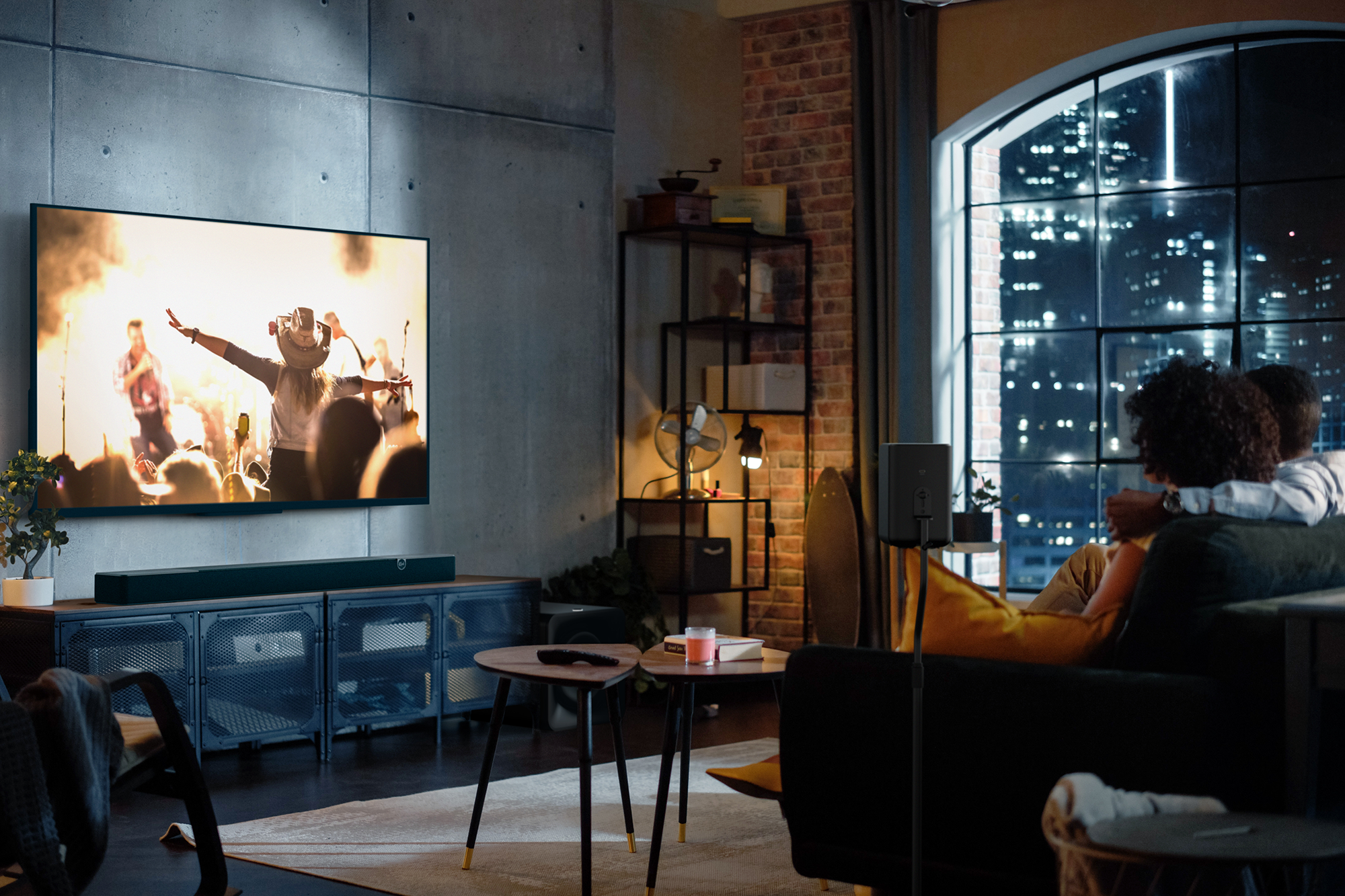 Klipsch Flexus CORE 200 SUB 100 SURR 100 Playing Concert in Dark Apt 2000x1333