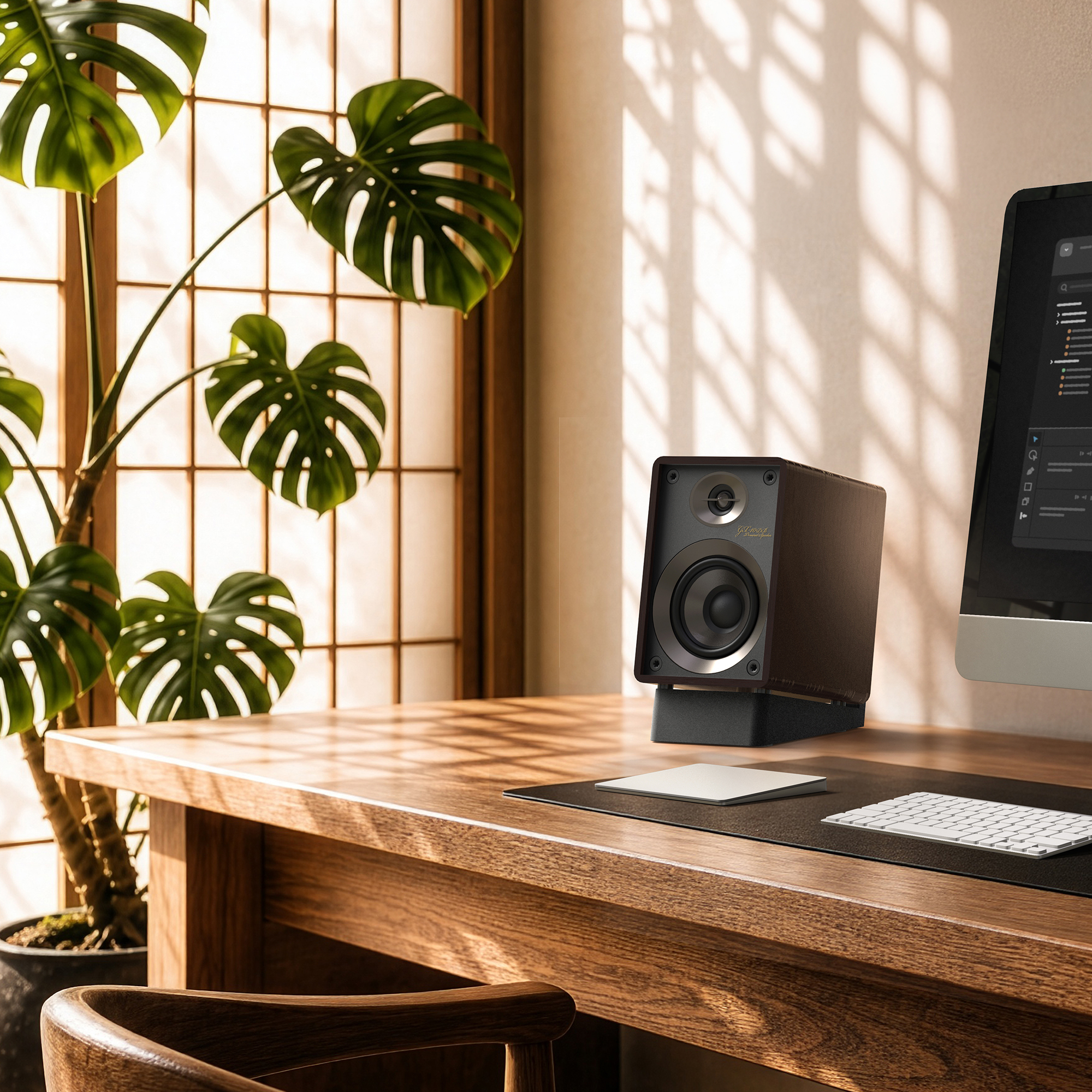 Onkyo GX 10 DB 80th on modern aesthetic desk near monstera plant 2000x2000