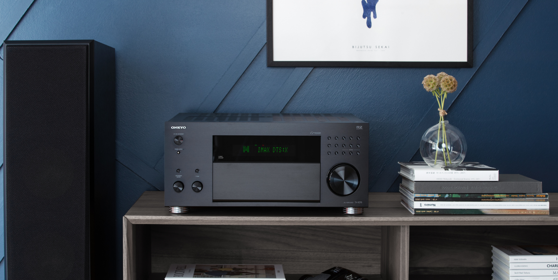 Onkyo TX RZ70 Blue background 1920x964px 1