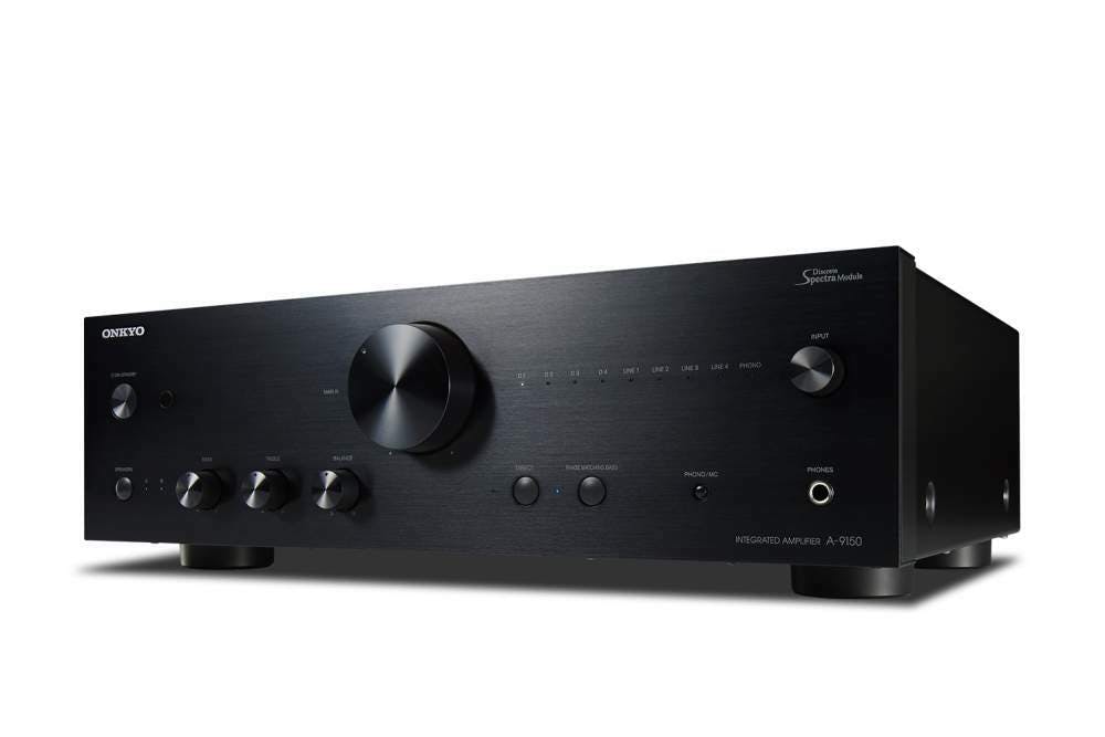 Onkyo A-9150 Stereo Amplifier On White Background Side View