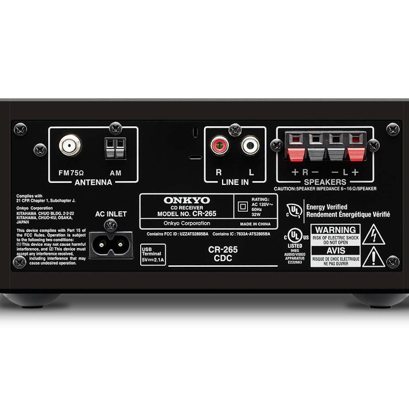Onkyo CS-265(B) CD Receiver Back View