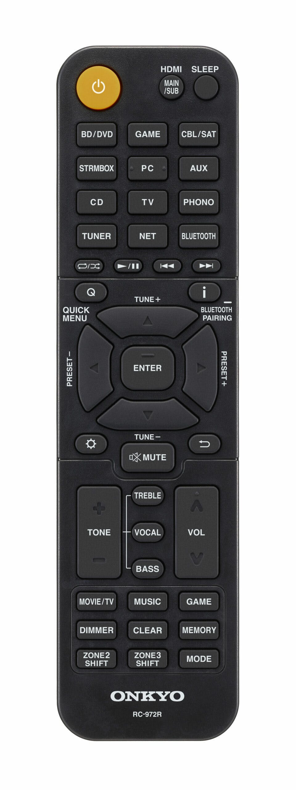 ONKYO RC972 Remote Control Front View