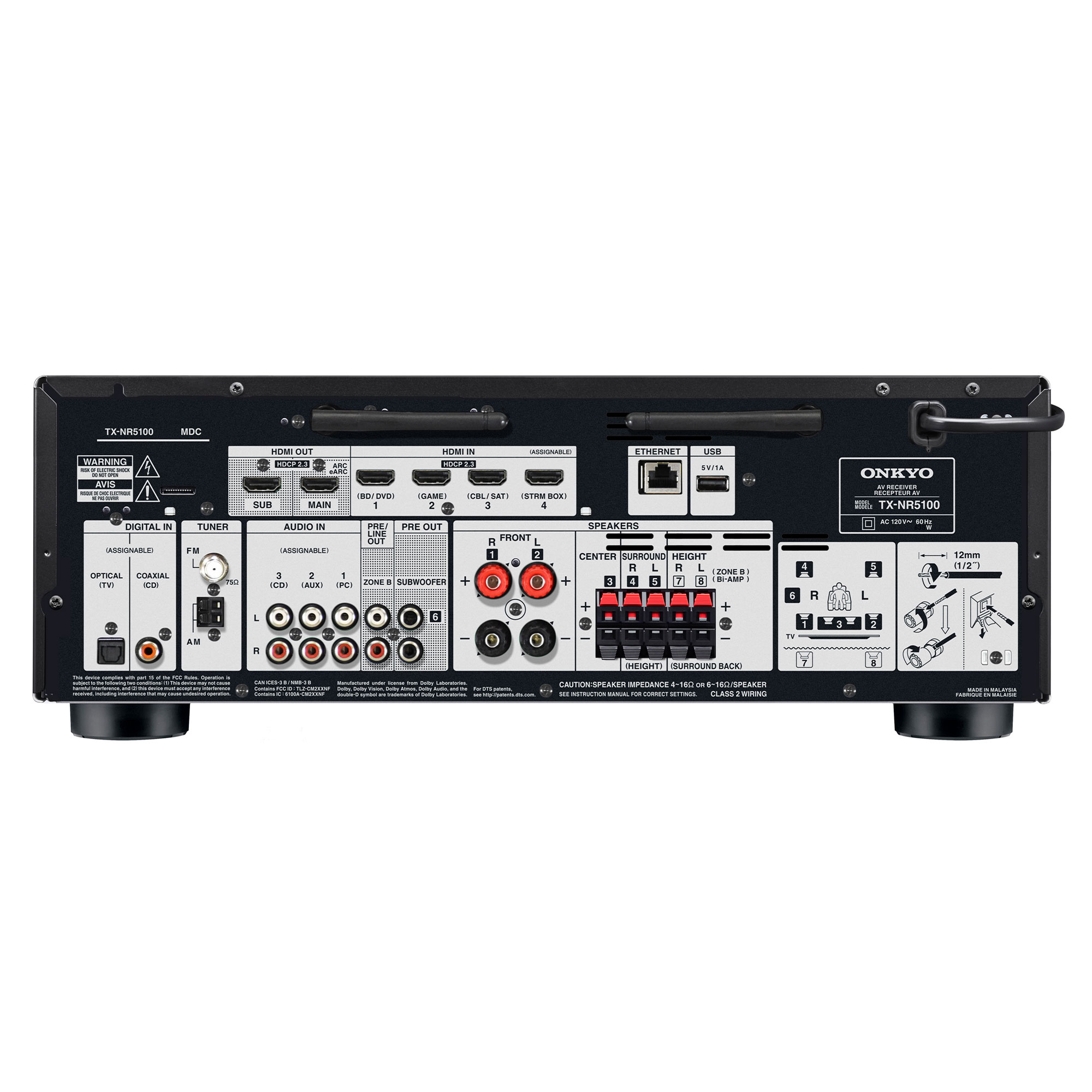 TX-NR5100 7.2-Channel 8K AV Receiver | Onkyo