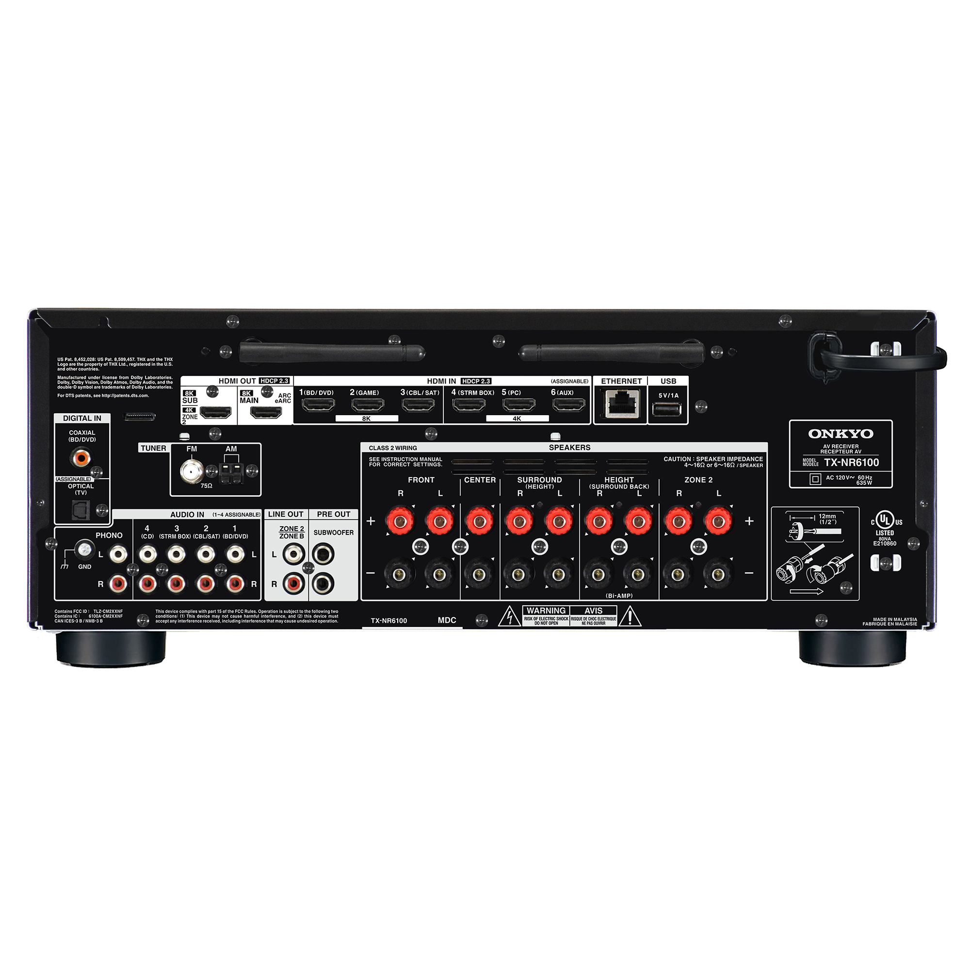 ONKYO TX-NR6100 ブラック 7.2-Channel THX Certified AV Receiver-