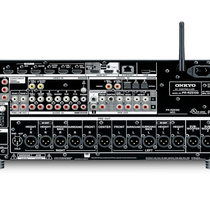 Onkyo PR-RZ5100 av receiver back view