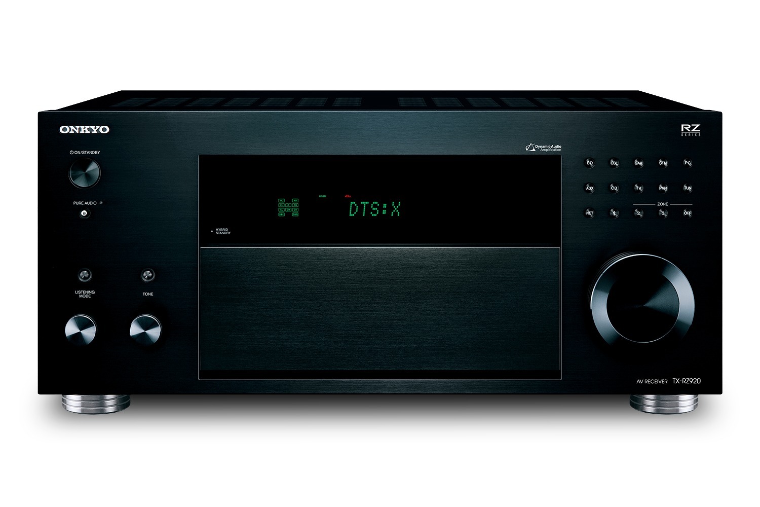 onkyo tx-rz920 av receiver front shot