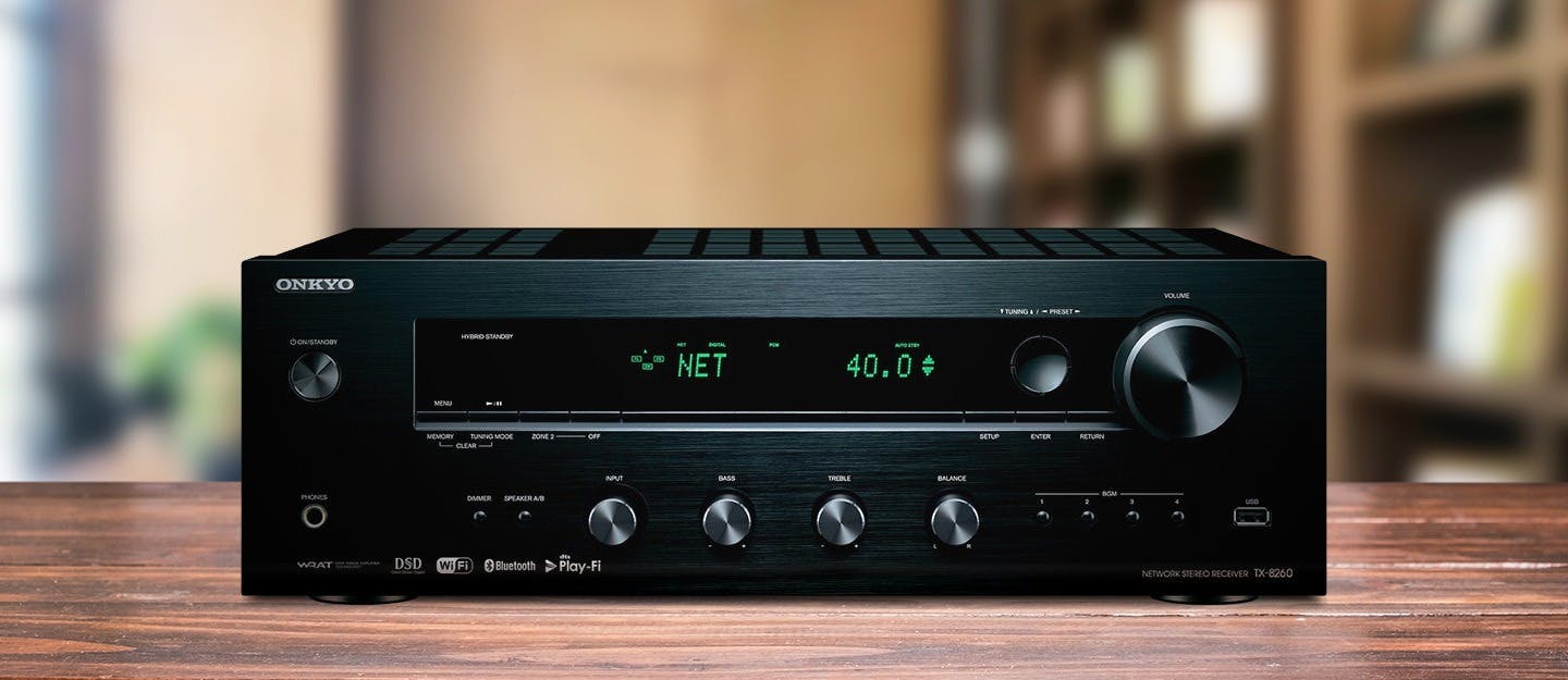 Onkyo TX-8260 Stereo Receiver on Table