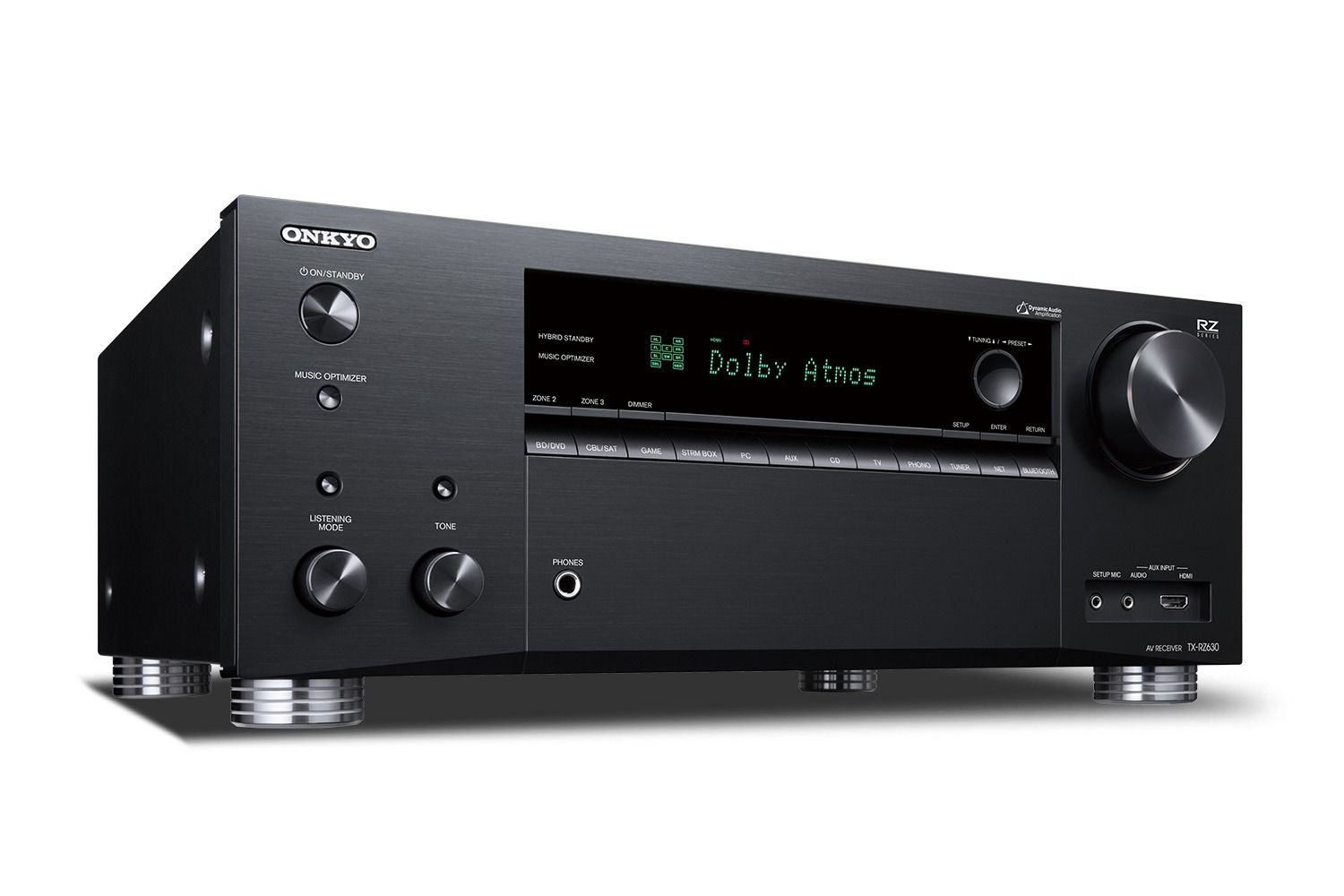 onkyo tx-rz630 av receiver side view