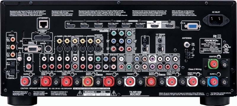 onkyo tx-nr1008 av receiver back view