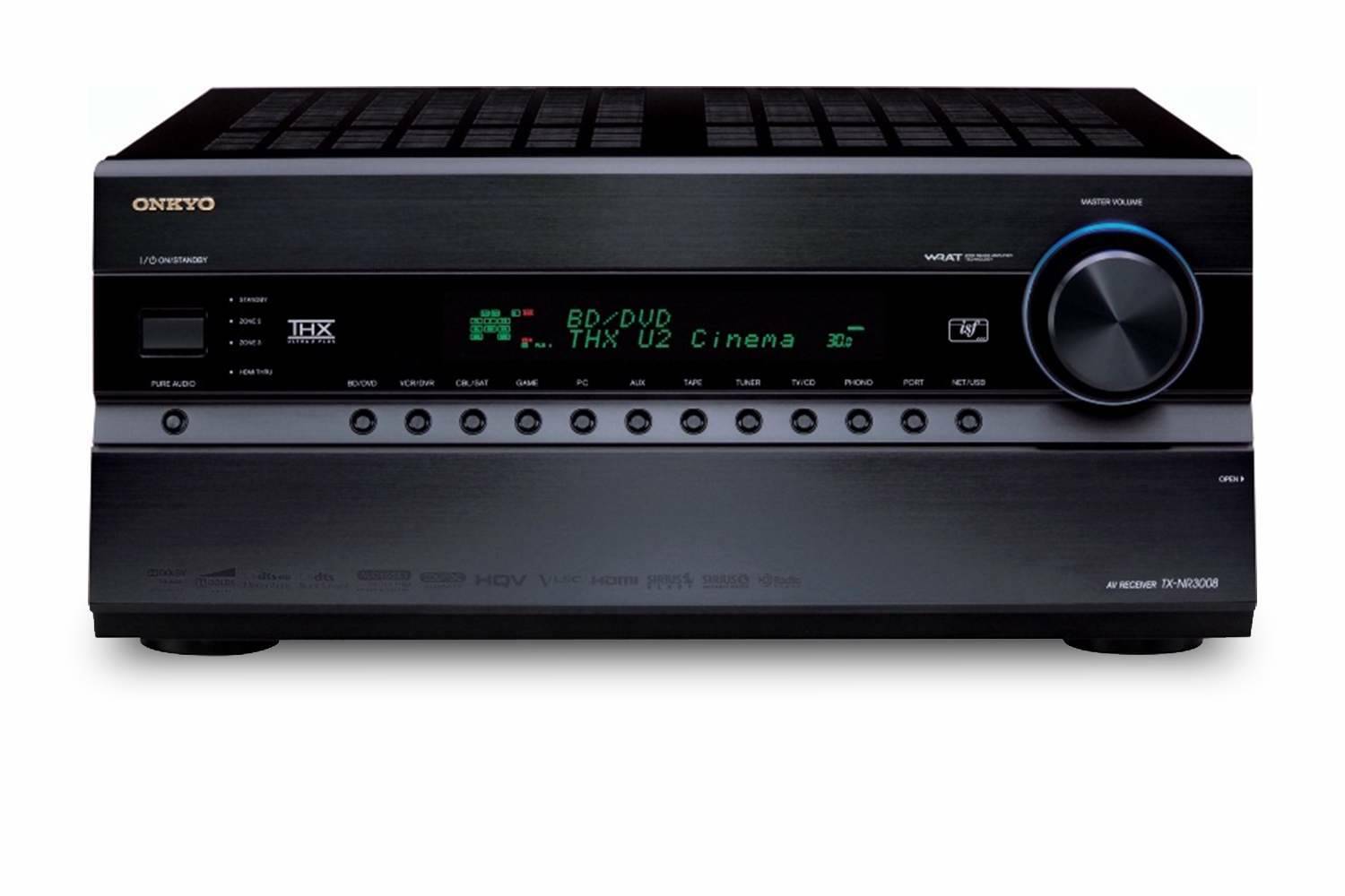 onkyo tx-nr3008 av receiver on white background